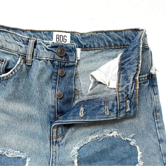 BDG Pax Distressed Patch Button Fly Urban Outfitters Jeans, Size 28 - Picture 5 of 12
